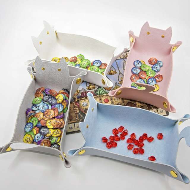 Sage's Light Multicolor 4 Pack Enchanted Cat Dice Tray Set image 6