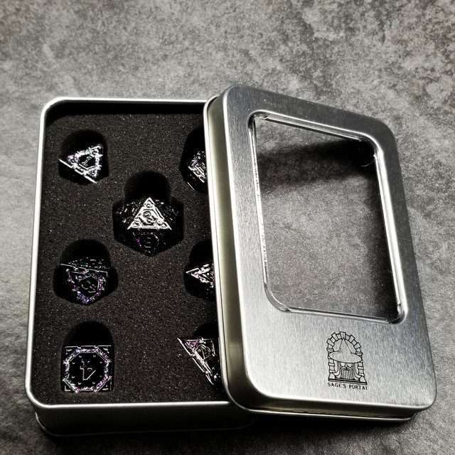 Sage's Warp Armor Metal Polyhedral Dice Set image 10