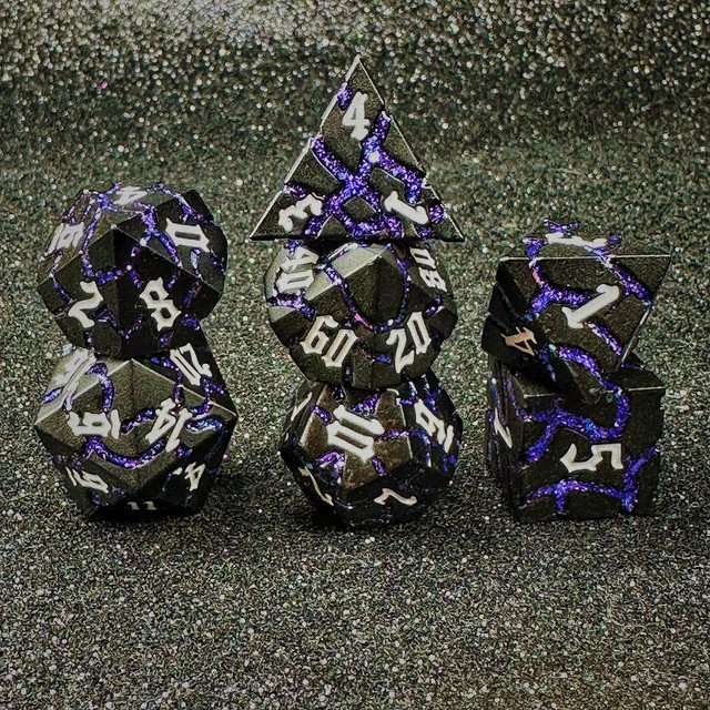Sage's Warp Stones White Dwarf Star Metal Polyhedral Dice Set image 2