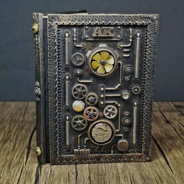 Sage's Gnomish Copper Notebook Gift Set | Handmade Notebook for TTRPG, Sketchbook, Diary image 1