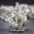 Sage's Ankeg Magical Creature Silver Hollow Metal Polyhedral Dice Set image 0