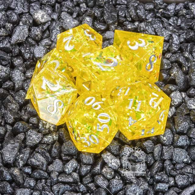 Sage's Exaltations - Radiant Meadow Sharp Edge Resin Dice Set image 0