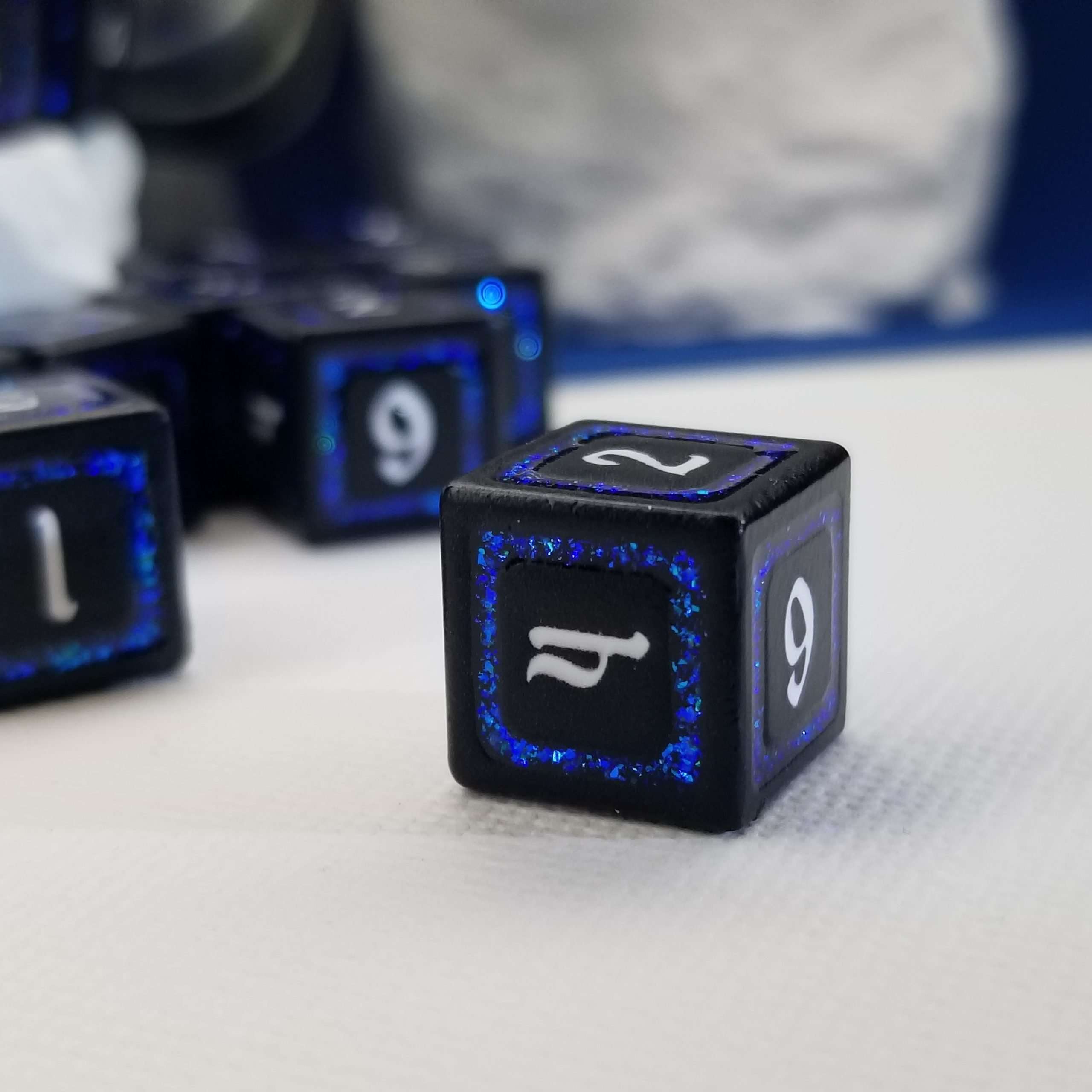 Sage's Splendors Royal Blue Metal d6 Dice 24 Piece Set image 7