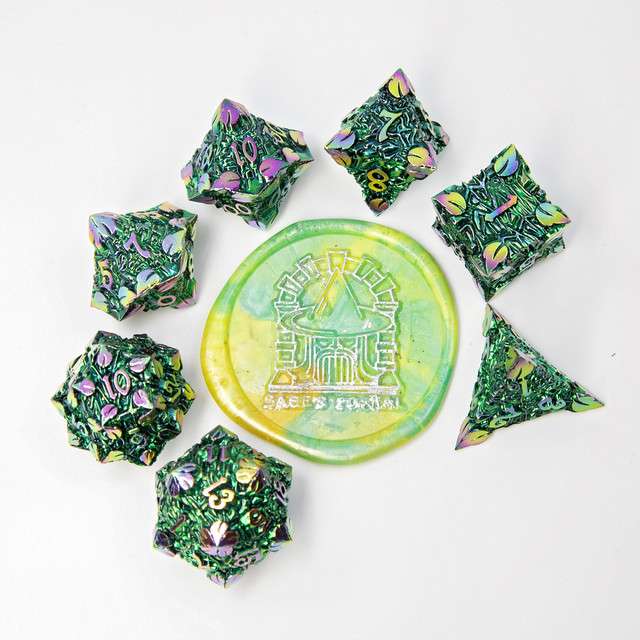 Sage’s Arboreals Sylvan Metal Polyhedral Dice Set image 8