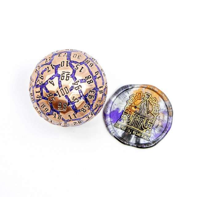 Sage’s Warp Stones Copper Nebula d100 Metal Dice image 5