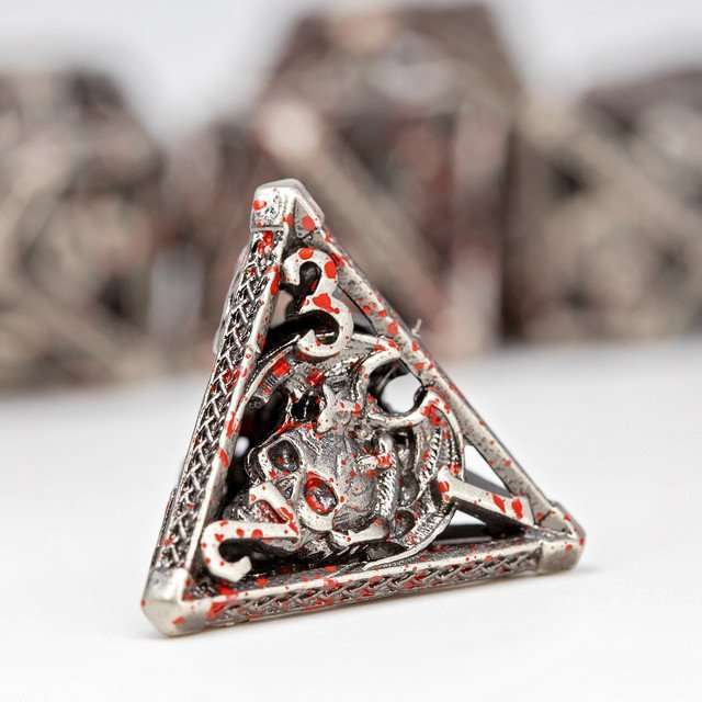 Sage's Grim Drake Bloodstained Wings Hollow Metal Dice Set image 9