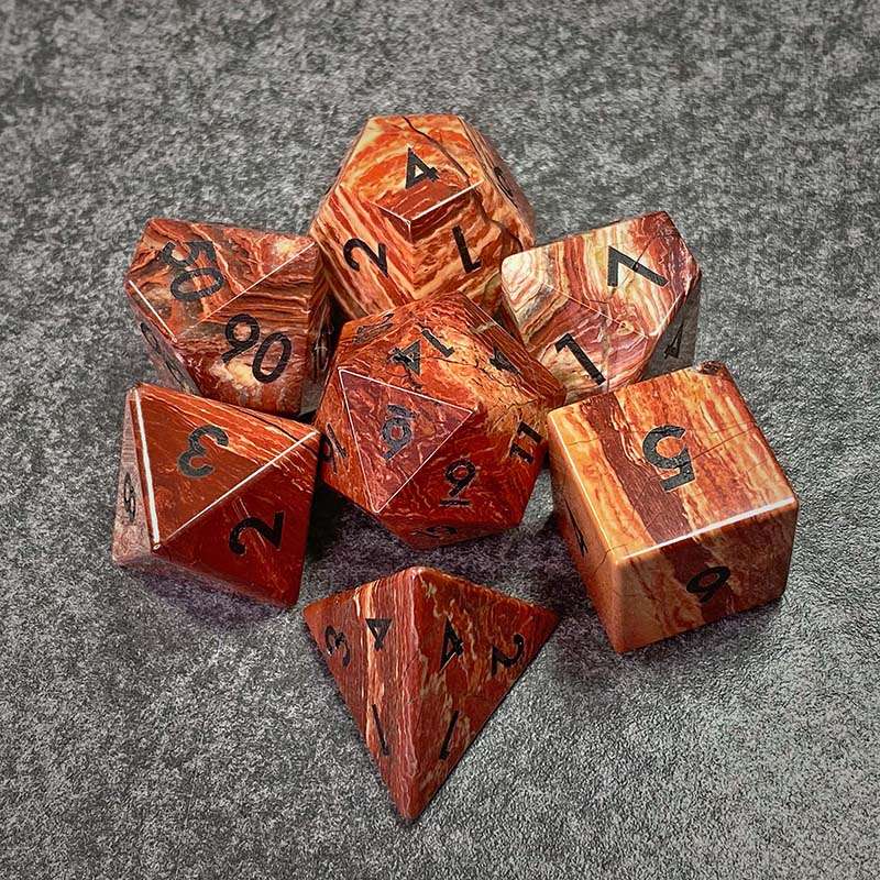 Sage's Treasures - Captured Canyon Rainbow Stone Gemstone Polyhedral Dice Set image 12
