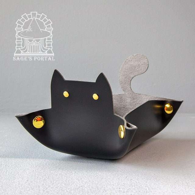 Sage's Black Enchanted Cat Dice Tray image 0