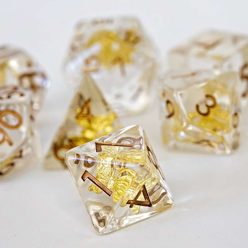 Sage's Familiars - Butterfly Familiar Resin Polyhedral Dice Set image 11