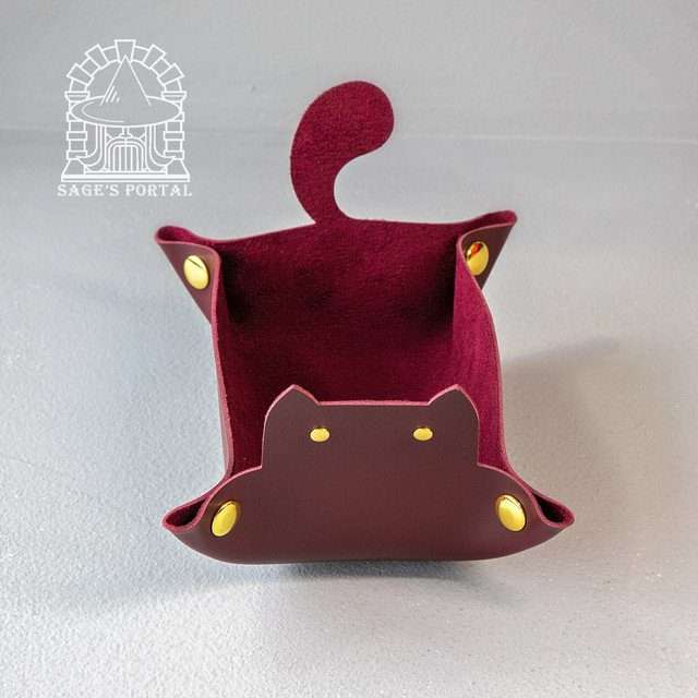 Sage's Burgundy Enchanted Cat Dice Tray image 7