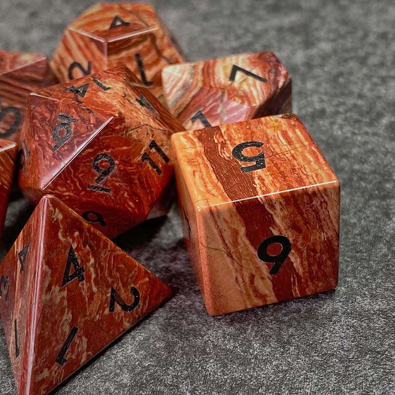 Sage's Treasures - Captured Canyon Rainbow Stone Gemstone Polyhedral Dice Set image 7