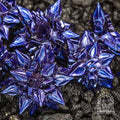 Sage's Deadly Blossoms Blue/Purple Metal Polyhedral Dice Set image 0