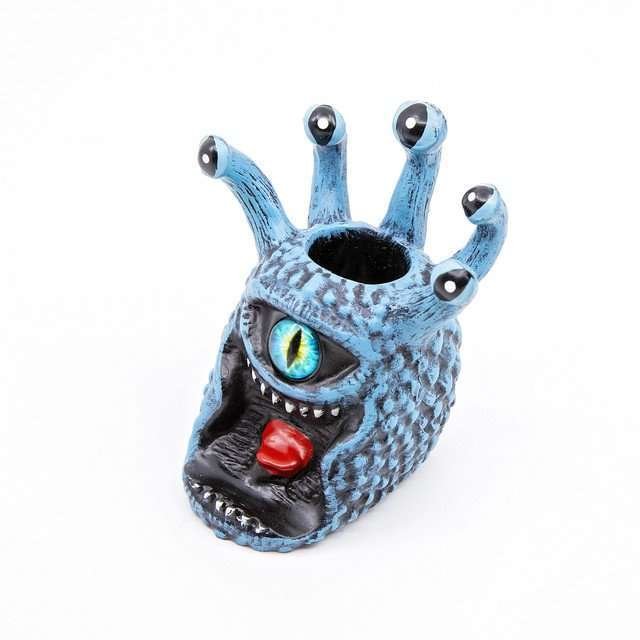 Blue Eye Tyrant Desk Companion Phone Stand & Pencil Holder - Sage's PortalDesk Accessory
