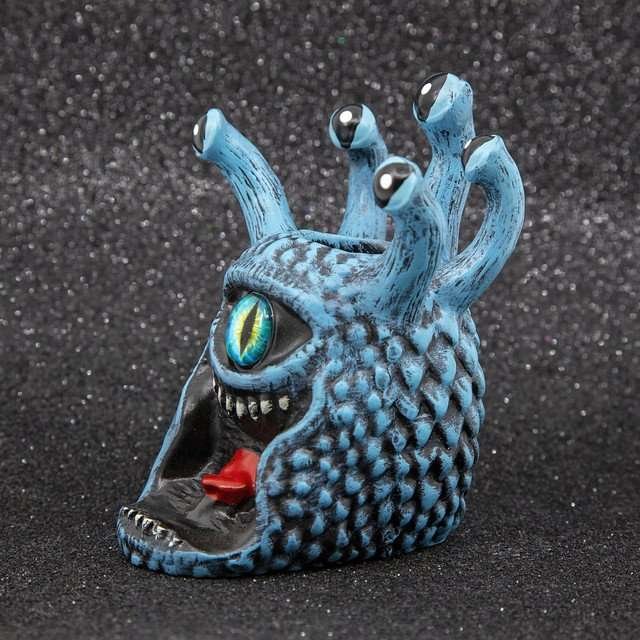 Blue Eye Tyrant Desk Companion Phone Stand & Pencil Holder - Sage's PortalDesk Accessory