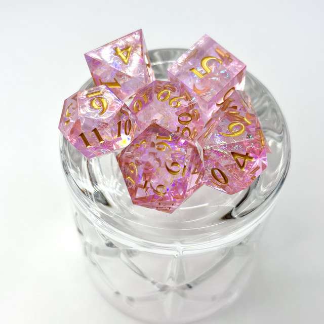 Sage's Exaltations - Sakura Festival Sharp Edge Resin Dice Set image 5