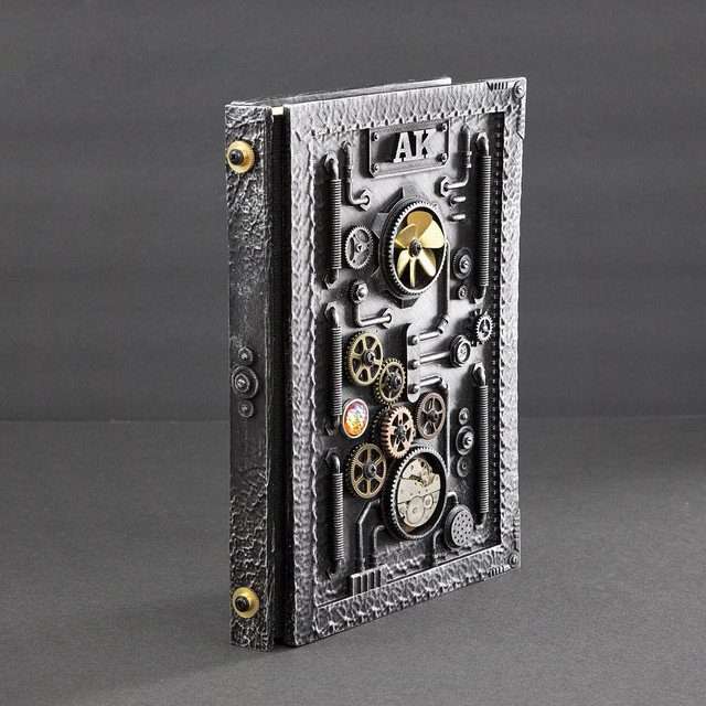 Sage's Gnomish Notebook Silver | Handmade Notebook for TTRPG, Sketchbook, Diary image 1