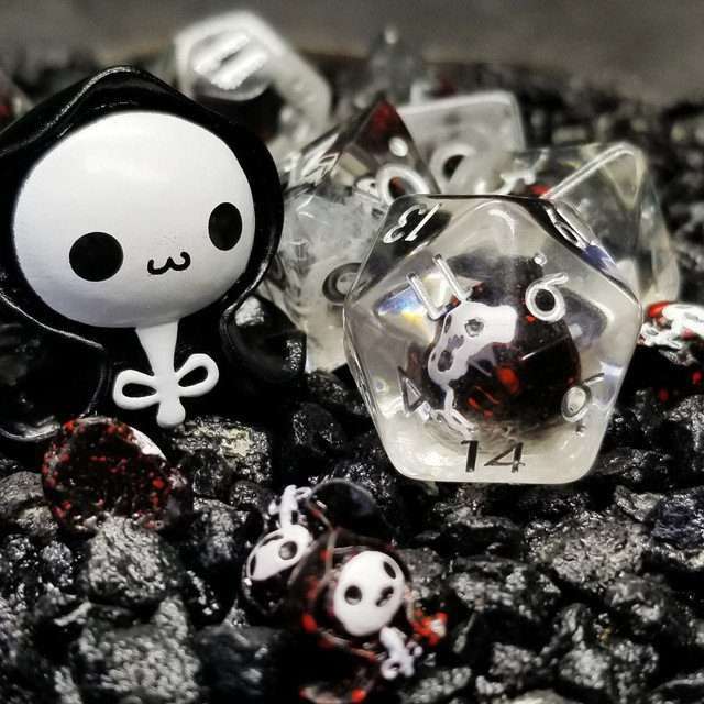 Sage's Familiars - Baby Grim Resin Polyhedral Dice Set image 8