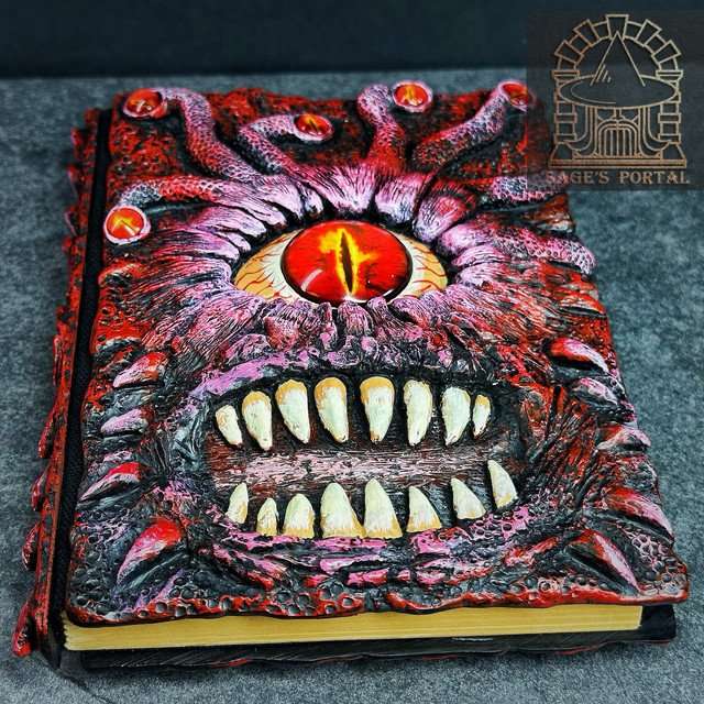 Red Eye Tyrant Notebook Gift Set | Handmade Notebook for TTRPG, Sketchbook, Diary image 12
