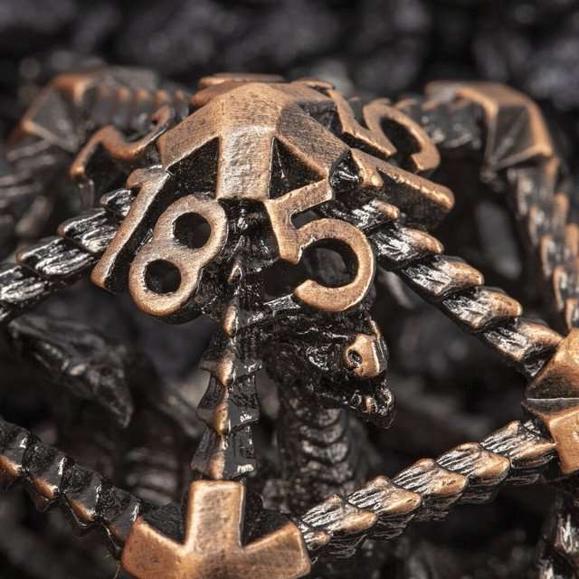 Sage’s 42mm Draconic Prison Copper Cage Hollow Metal D20 image 7