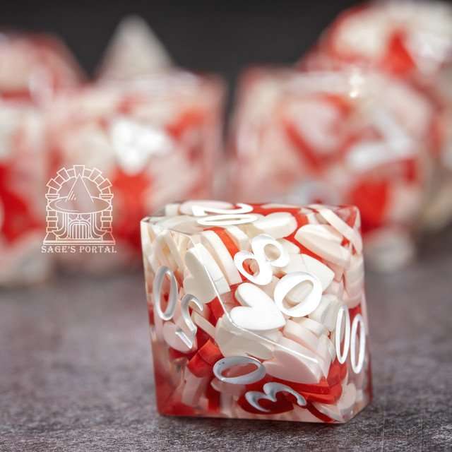 Sage's Exaltations - Pure Love Sharp Edge Resin Dice Set image 5