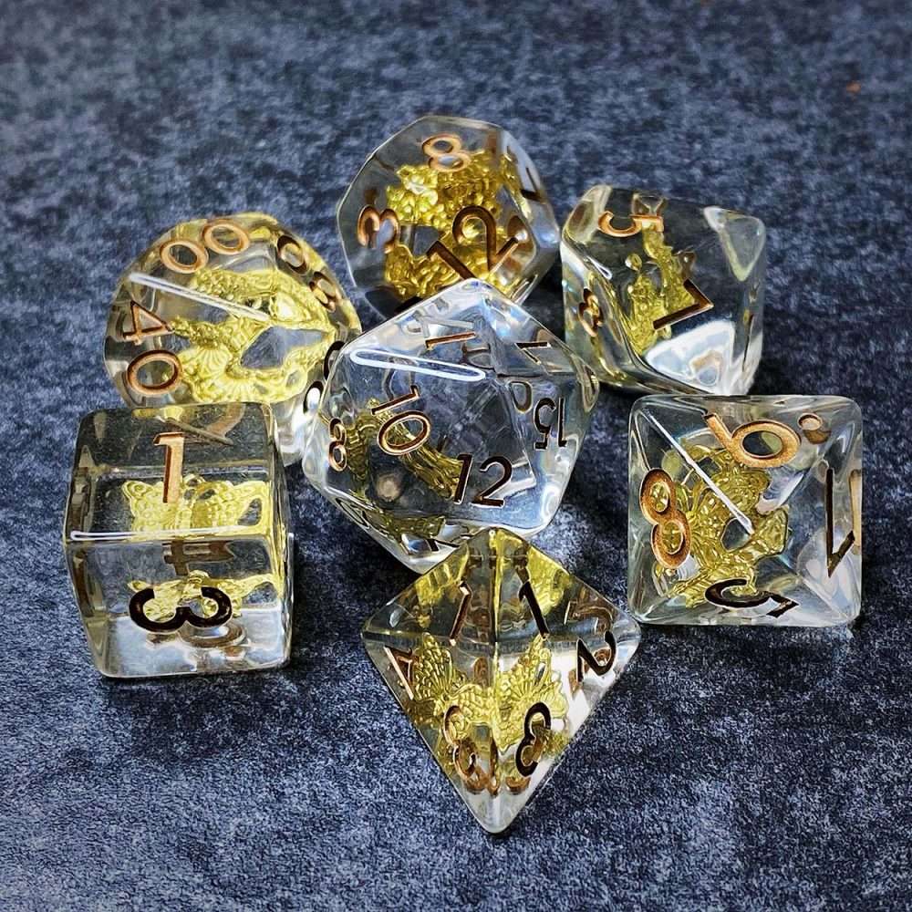 Sage's Familiars - Butterfly Familiar Resin Polyhedral Dice Set image 0