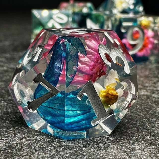 Sage's Spring Florets Sharp Edge Resin Dice Set image 6