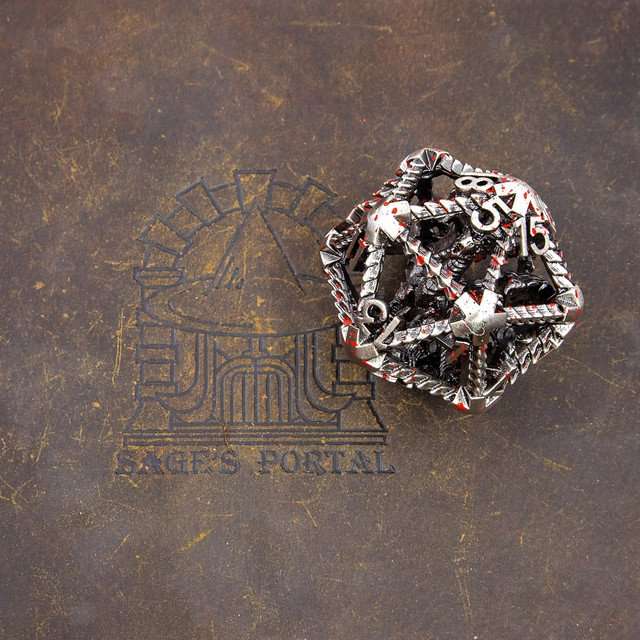 Sage’s 42mm Draconic Prison Bloody Cage Hollow Metal D20 image 5