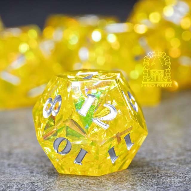 Sage's Exaltations - Radiant Meadow Sharp Edge Resin Dice Set image 2