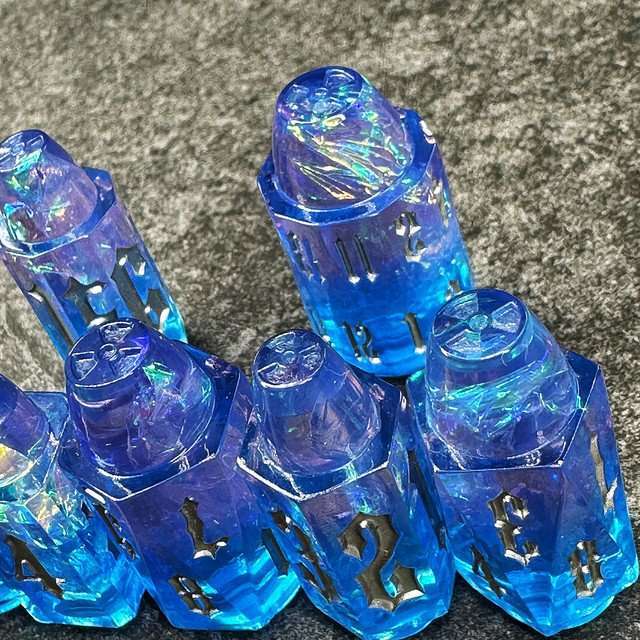 Sage's Spectral Revolver Dawn Bullets Resin Dice Set image 6