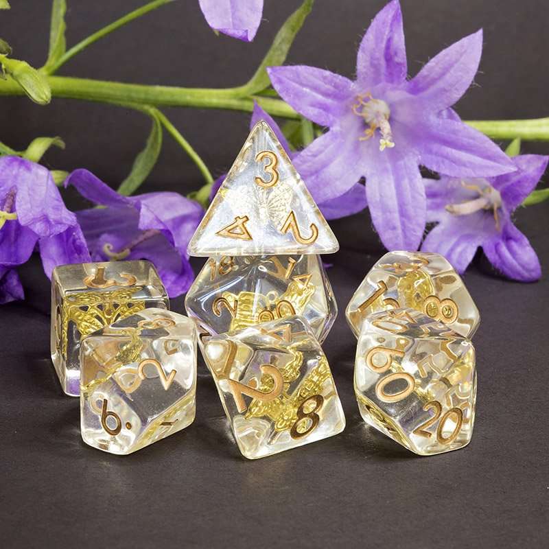 Sage's Familiars - Butterfly Familiar Resin Polyhedral Dice Set image 15