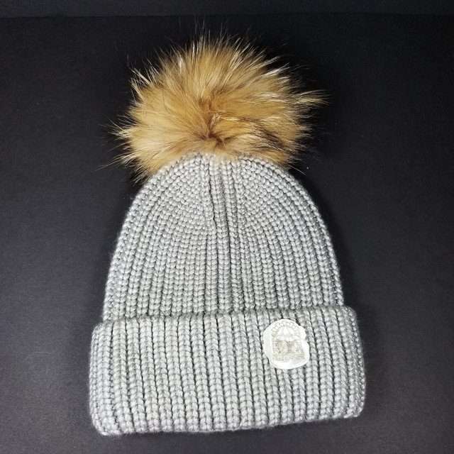 Sage’s Cap – Grey Knit Beanie with Raccoon Pompom image 14