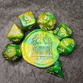 Sage's Stones - Green/Lime Acrylic Polyhedral Dice Set image 0