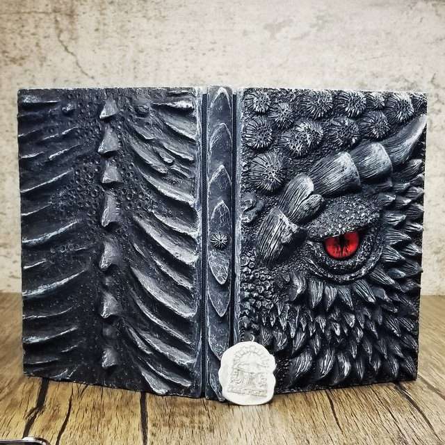 Eye of the Black Dragon Notebook | Handmade Notebook for TTRPG, Sketchbook, Diary image 4