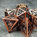 Sage's Dragonstones - Elder Dragon Copper Hollow Metal Polyhedral Dice Set image 0