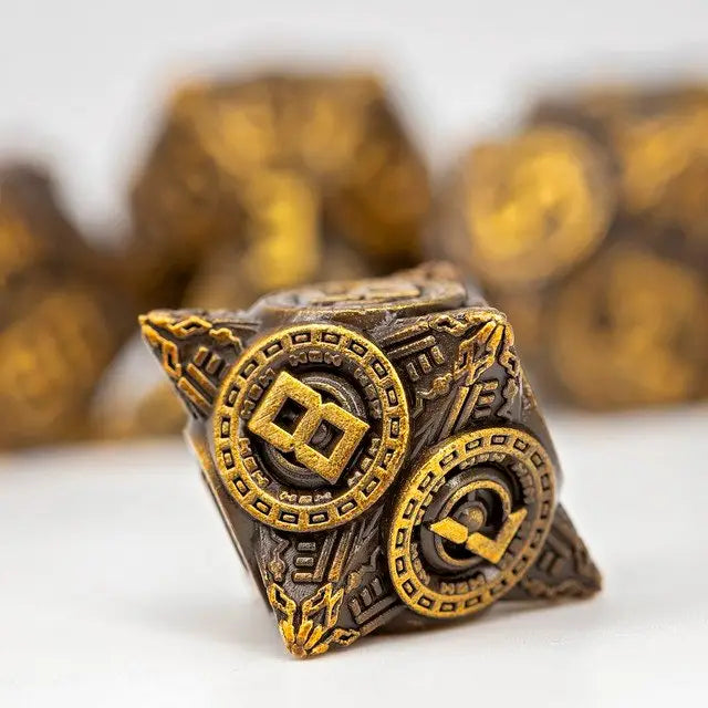 Sage’s Chronurgy Timeless Bronze Metal Polyhedral Dice Set image 7
