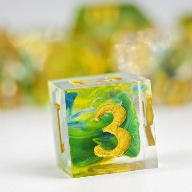 Sage's Essence of Nature Sharp Edge Resin Polyhedral Dice Set image 6