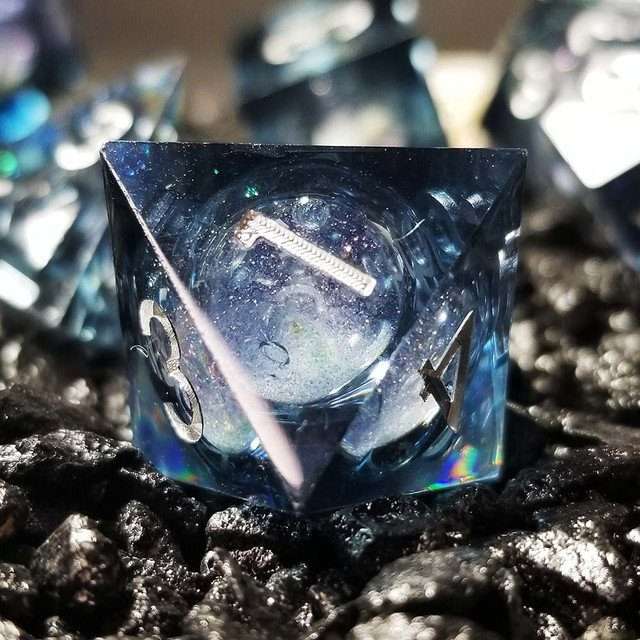 Sage's Winter Souls Liquid Core Sharp Edge Resin Dice Set image 5