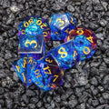 Sage's Crystals - Frostfire Sharp Edge Resin Polyhedral Dice Set image 0