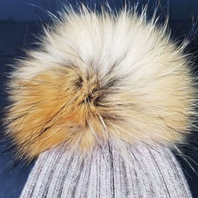Sage’s Cap – Mocha Wool Beanie with Raccoon Pompom image 13