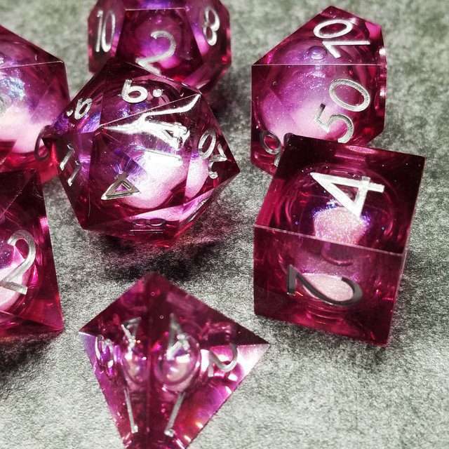 Sage's Vesper Souls Liquid Core Sharp Edge Resin Dice Set image 8