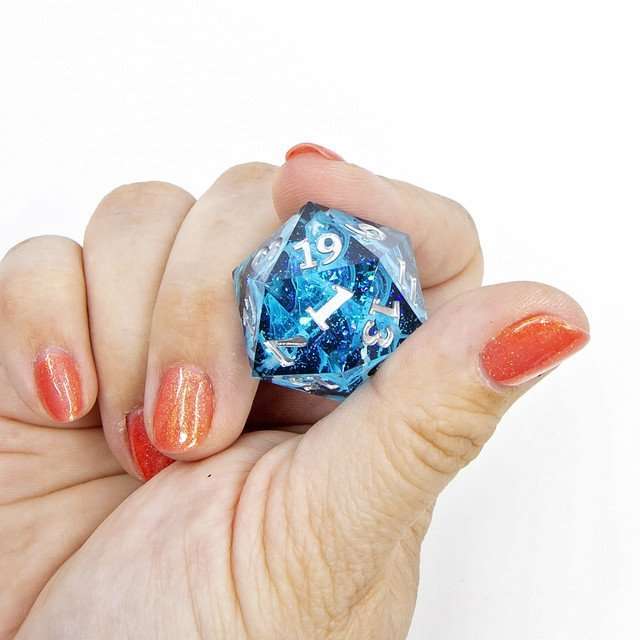 Sage's Ice Flames Sharp Edge Resin Polyhedral Dice Set image 10