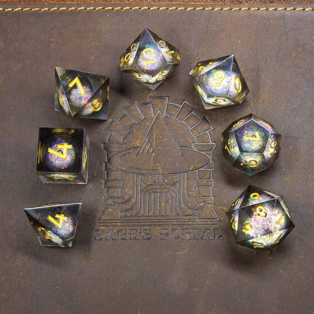 Sage's Spirits - Nether Spirits Liquid Core Sharp Edge Resin Dice Set image 8