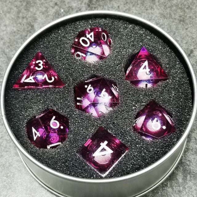 Sage's Vesper Souls Liquid Core Sharp Edge Resin Dice Set image 10