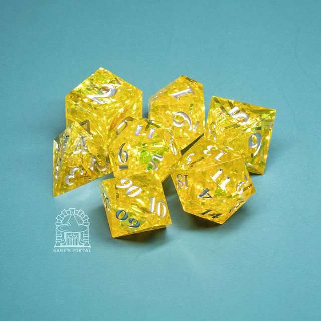 Sage's Exaltations - Radiant Meadow Sharp Edge Resin Dice Set image 10