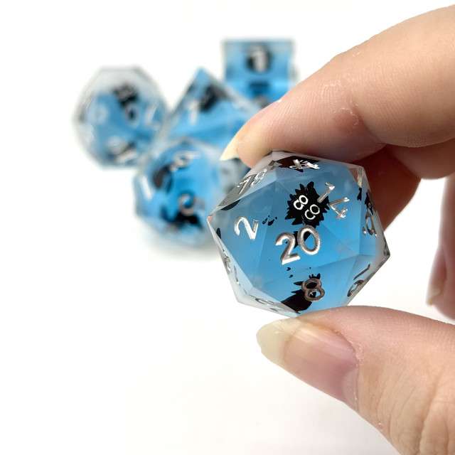 Sage's Kindred Companions Void Cat Sharp Edge Resin Dice Set image 10