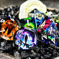 Sage's Bottled Rainbow Dragon Eyes Resin Polyhedral Dice Set image 0