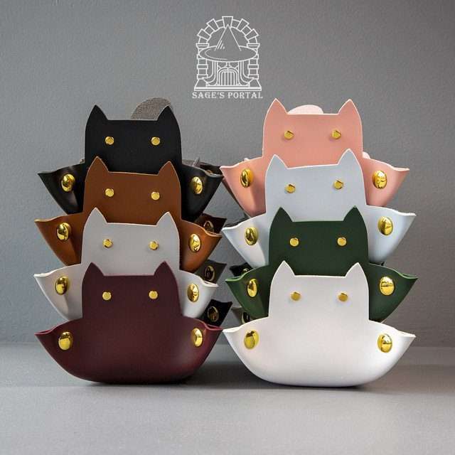 Sage's Green Enchanted Cat Dice Tray image 1