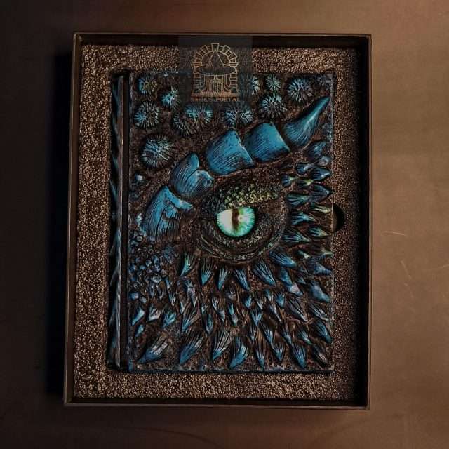 Eye of the Blue Dragon Notebook | Handmade Notebook for TTRPG, Sketchbook, Diary image 5