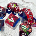 Sage's Enchanted Rainbow Crystals - Sharp Edge Resin Polyhedral Dice Set image 0