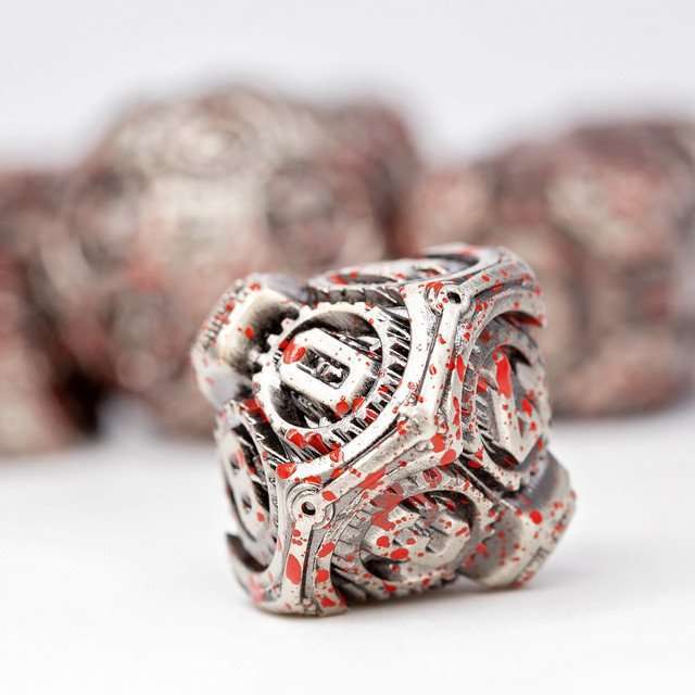 Sage's Artificer's Core Battlefield Essence Metal Polyhedral Dice Set image 5